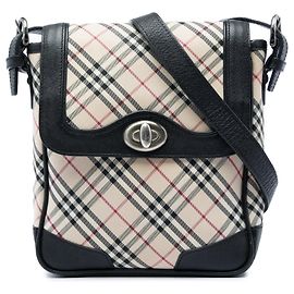 Borsa a tracolla Burberry Nova Check in tela nera