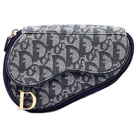 Autre Marque Diorissimo Saddle Pouch aus blauem Canvas Dior