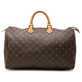 Louis Vuitton Monogram Speedy 40 Boston Tasche Braun
