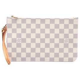 Bolsa Louis Vuitton Damier Azur Neverfull MM branca