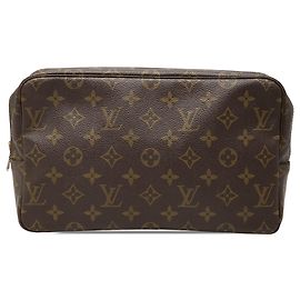 Borsa a Clutch Louis Vuitton Monogram Trousse Toilette 28 Marrone