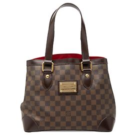 Bolso Tote Louis Vuitton Damier Ebene Hampstead PM Marrón