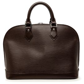 Bolso de mano Louis Vuitton Epi Alma PM Marrón