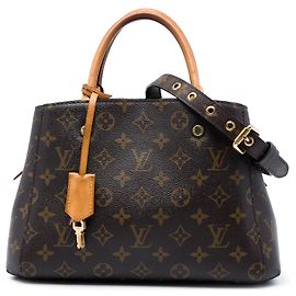 Bolso Satchel Louis Vuitton Monogram Montaigne BB Marrón