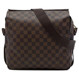 Bolsa Tiracolo Louis Vuitton Damier Ebene Naviglio Castanha