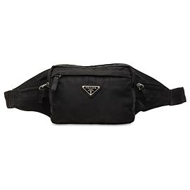 Black Prada Tessuto Belt Bag