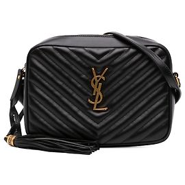 Autre Marque Borsa Camera Lou in pelle matelassé monogram Saint Laurent nera