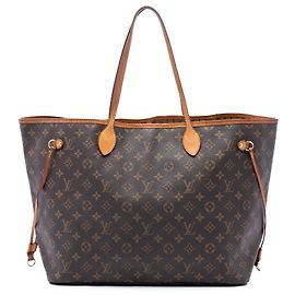 Brown Louis Vuitton Monogram Neverfull GM Tote Bag