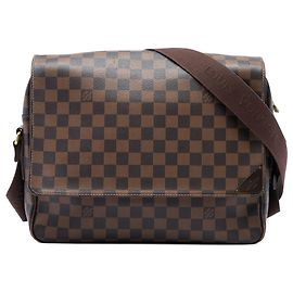 Borsa a tracolla Louis Vuitton Damier Ebene Shelton MM Marrone