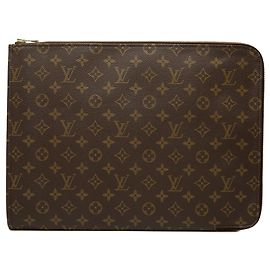 Bolso de Negocios Portfolio Louis Vuitton Monogram Poche Documents Marrón