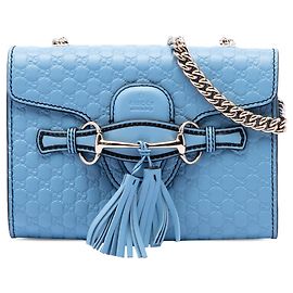 Bolso bandolera Gucci Mini Microguccissima Emily Azul