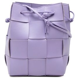 Borsa a secchiello Bottega Veneta Small Nappa Maxi Intrecciato Cassette Purple