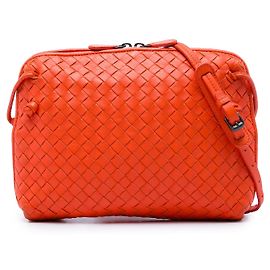 Borsa a tracolla Bottega Veneta Nappa Intrecciato Nodini Orange