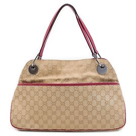 Bolsa de Ombro Gucci GG Canvas Eclipse vermelha