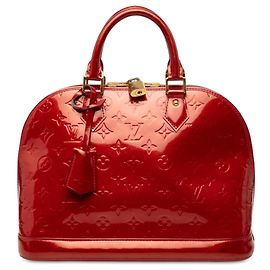Bolsa Louis Vuitton Monogram Vernis Alma PM vermelha