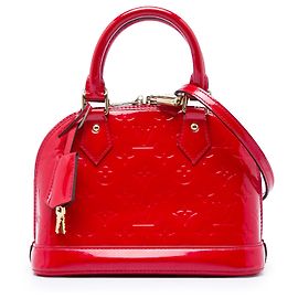 Louis Vuitton Monogram Vernis Alma BB Satchel Rot