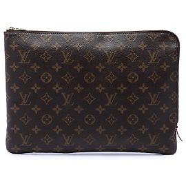Borsa a Clutch Louis Vuitton Monogram Etui Voyage GM Marrone