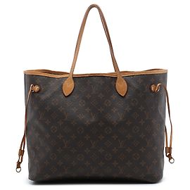 Brown Louis Vuitton Monogram Neverfull GM Tote Bag