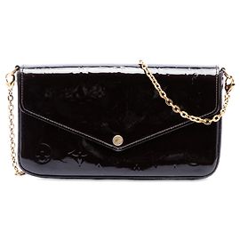 Borsa a tracolla Louis Vuitton Monogram Vernis Pochette Felicie Purple