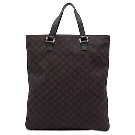 Tote bag Gucci GG in nylon marrone