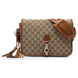 Borsa a tracolla Gucci GG Canvas Marrakech Beige