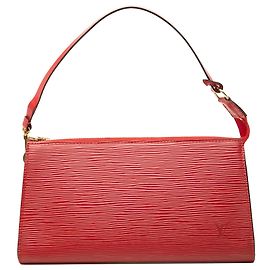 Bolso de hombro Louis Vuitton Epi Pochette Accessoires rojo