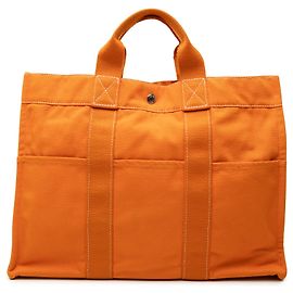 Borsa Tote Hermès Fourre Tout MM in tela Arancione