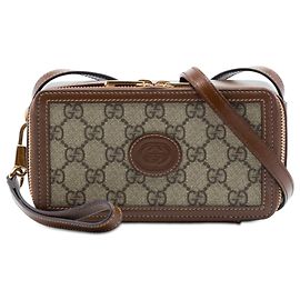 Gucci GG Supreme Interlocking G Crossbody Beige