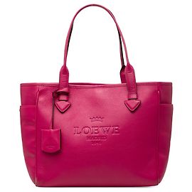 LOEWE Heritage Tote aus Leder in Rosa
