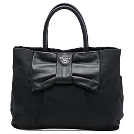 Tote Prada Tessuto Fiocco Bow Preta