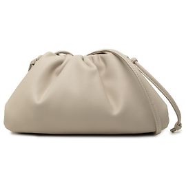Borsa a tracolla The Mini Pouch Bottega Veneta in nappa di agnello bianca