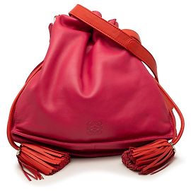 LOEWE Bicolor Nappa Flamenco Tassel 30 Crossbody Tasche Rosa
