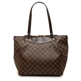 Bolso de Hombro Louis Vuitton Damier Ebene Westminster GM Marrón