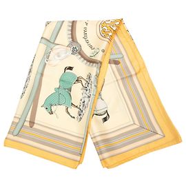 Hermès Couvertures Et Tenues De Jour Seidentuch braun 90