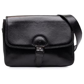 Autre Marque Borsa crossbody Saint Laurent in pelle grana grossa nera
