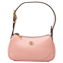 Sac à épaule Mini Aphrodite Gucci en peau de chèvre rose