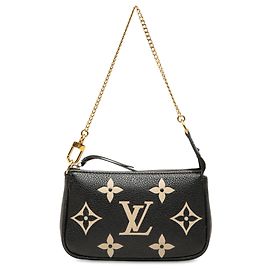 Sac à main Louis Vuitton Bicolor Monogram Empreinte Mini Pochette Accessoires Noir