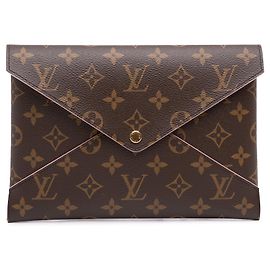 Louis Vuitton Monogram Pochette Kirigami GM Clutch Bag braun