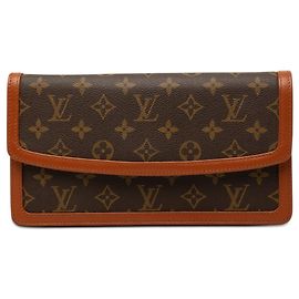 Borsa a pochette Louis Vuitton Monogram Pochette Dame PM Marrone
