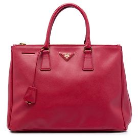 Tote Prada Large Saffiano Lux Galleria Double Zip Rossa