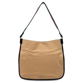 Beige Gucci Canvas Web Schultertasche
