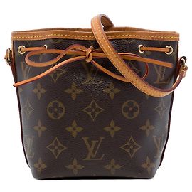 Borsa a secchiello Louis Vuitton Monogram Nano Noe Marrone