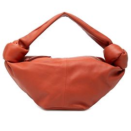 Mini borsa Bottega Veneta Double Knot in pelle di vitello Arancione