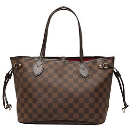 Brown Louis Vuitton Damier Ebene Neverfull PM Tote Bag