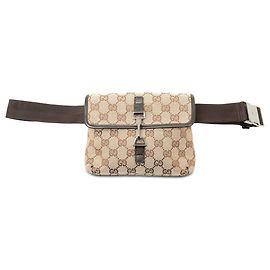 Borsa cintura Gucci Jackie in tela GG beige