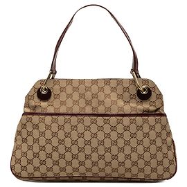 Bolsa de Ombro Gucci GG Canvas Eclipse Bege
