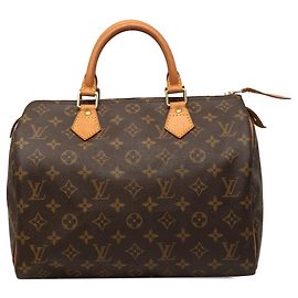 Borsa Boston Louis Vuitton Monogram Speedy 30 Marrone