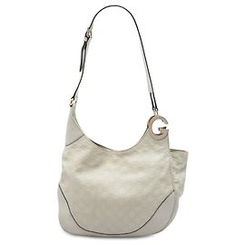 White Gucci Guccissima Charlotte Crossbody