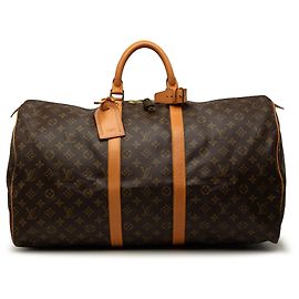 Sac de voyage Louis Vuitton Monogram Keepall 55 Marron
