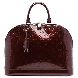 Bolsa Louis Vuitton Monogram Vernis Alma GM vermelha